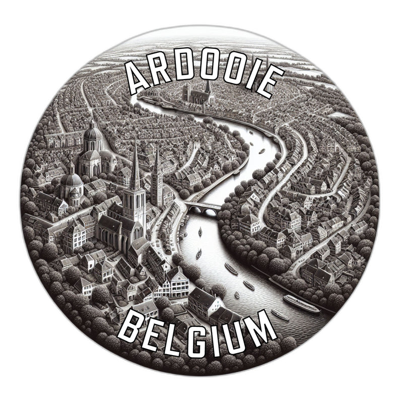 Ardooie Belgium Souvenir Die Cut Flat Magnet 6-Inch