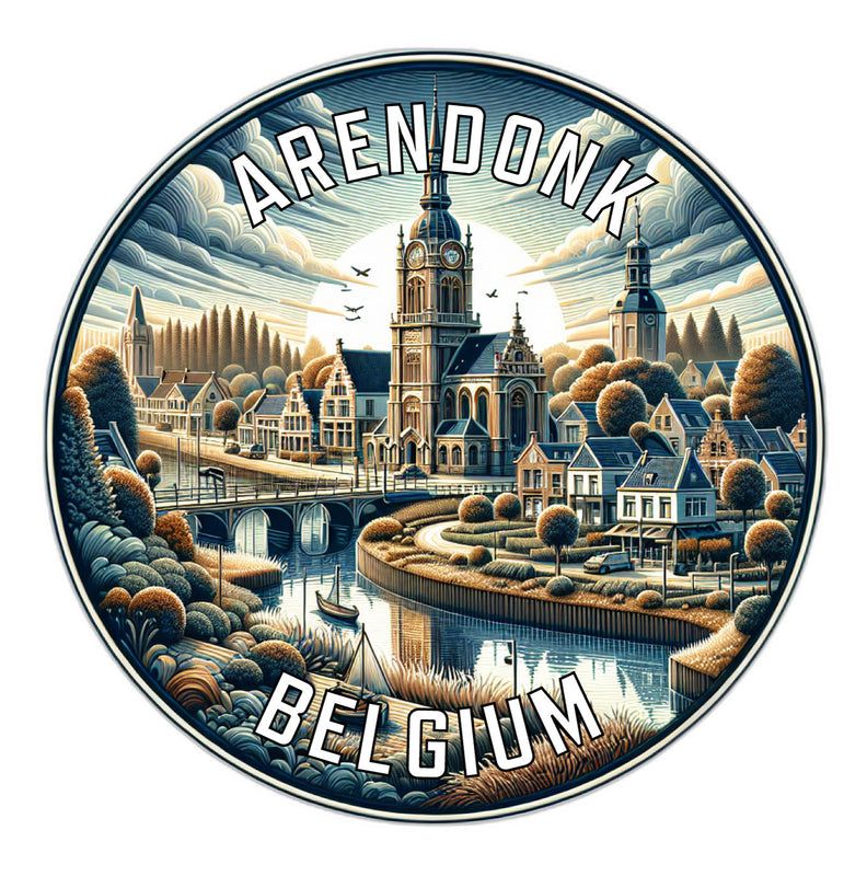 Arendonk Belgium Souvenir Die Cut Flat Magnet 6-Inch