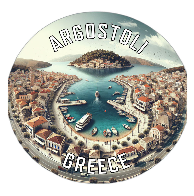 Argostoli Greece Souvenir Die Cut Flat Magnet 2-Inch