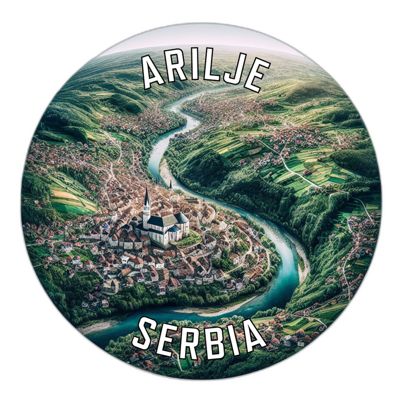 Arilje Serbia Souvenir Die Cut Flat Magnet 2-Inch