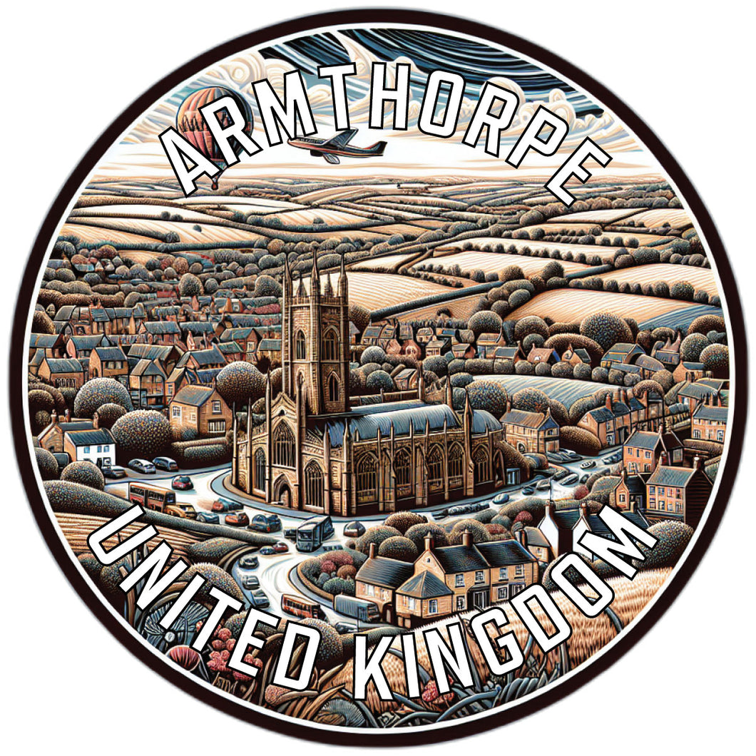 Armthorpe United Kingdom Souvenir Die Cut Flat Magnet 2-Inch