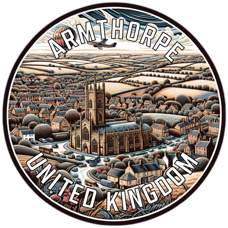 Armthorpe United Kingdom Souvenir Die Cut Flat Magnet 2-Inch