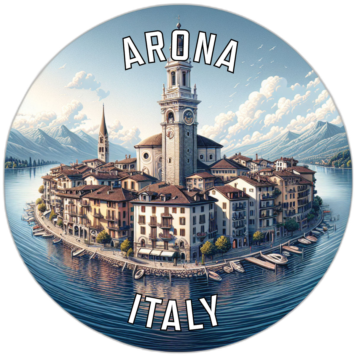 Arona Italy Souvenir Vinyl Decal Sticker 2-Inch – R & R INC.