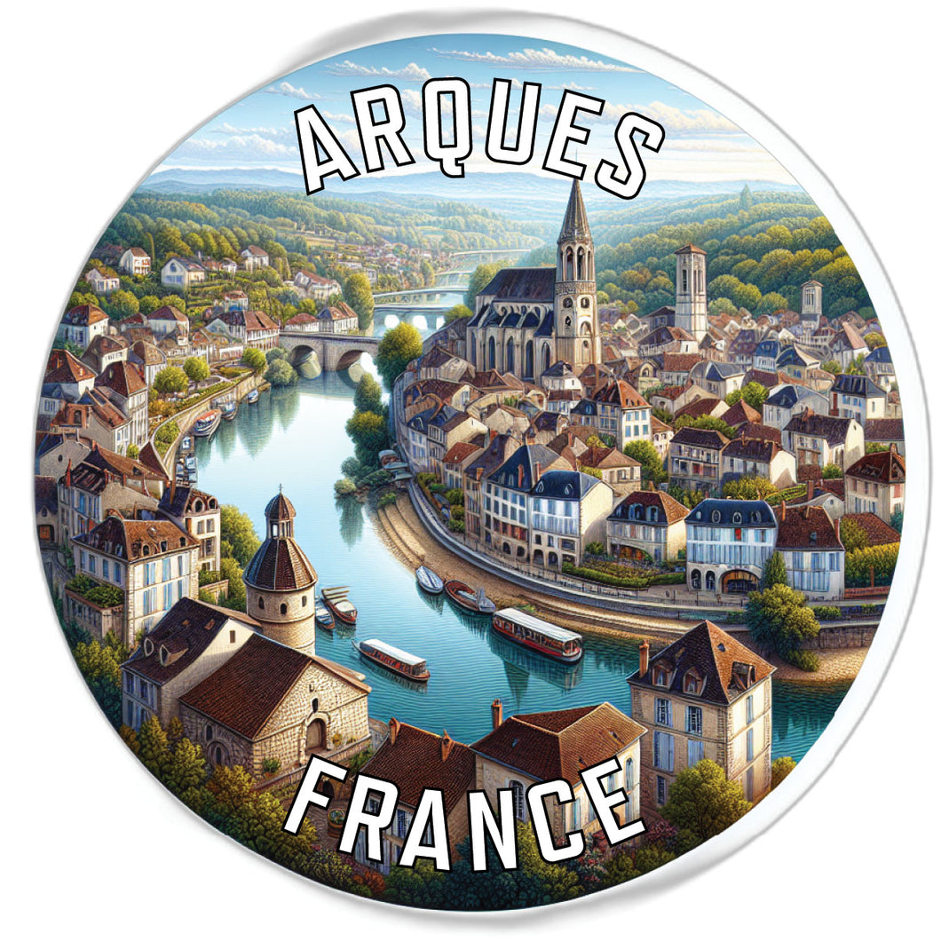 Arques France Souvenir Vinyl Decal Sticker 2-Inch