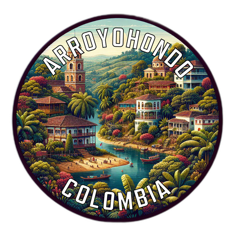 Arroyohondo Colombia Souvenir Die Cut Flat Magnet 2-Inch