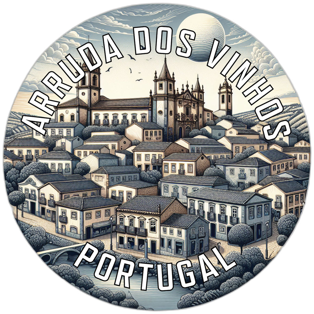 Arruda dos Vinhos Portugal Souvenir Die Cut Flat Magnet 6-Inch