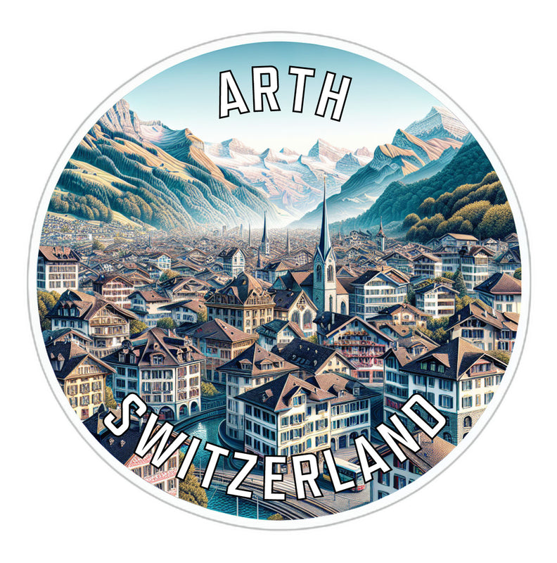 Arth Switzerland Souvenir Die Cut Flat Magnet 2-Inch