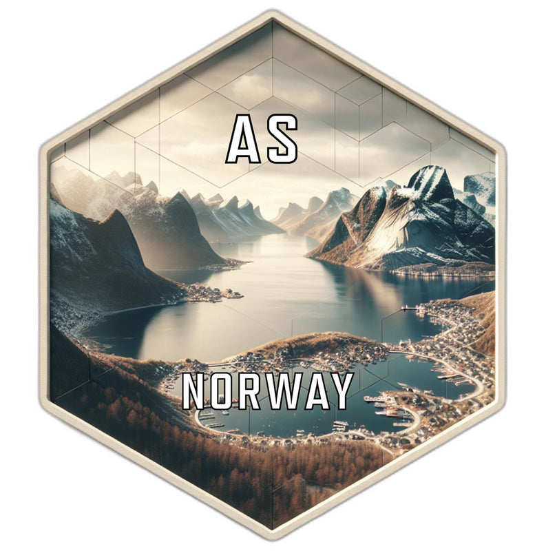 As Norway Travel Destination Souvenir Vinyl Decal Sticker 6-Inch