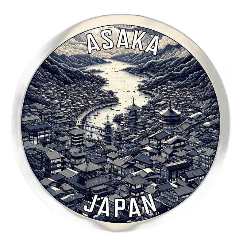 Asaka Japan Souvenir Die Cut Flat Magnet 2-Inch