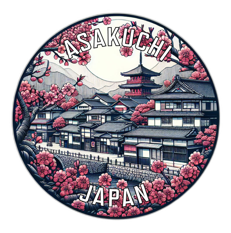 Asakuchi Japan Souvenir Vinyl Decal Sticker 4-Inch