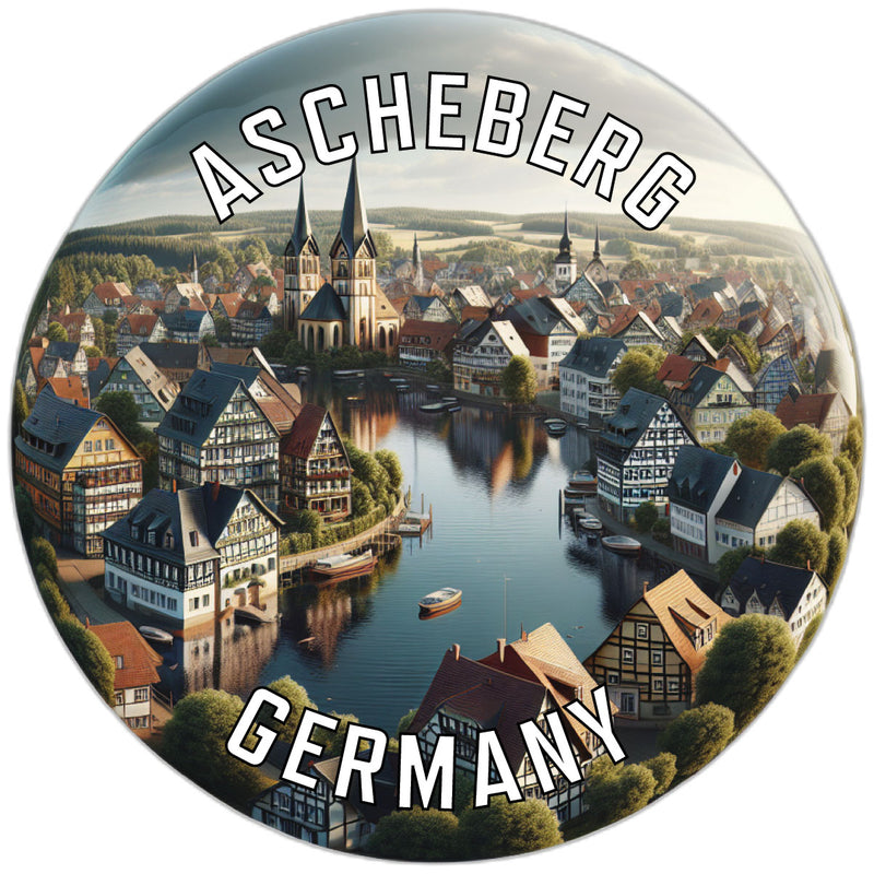 Ascheberg Germany Souvenir Die Cut Flat Magnet 6-Inch