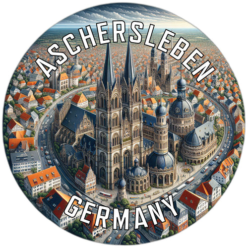 Aschersleben Germany Souvenir Die Cut Flat Magnet 2-Inch
