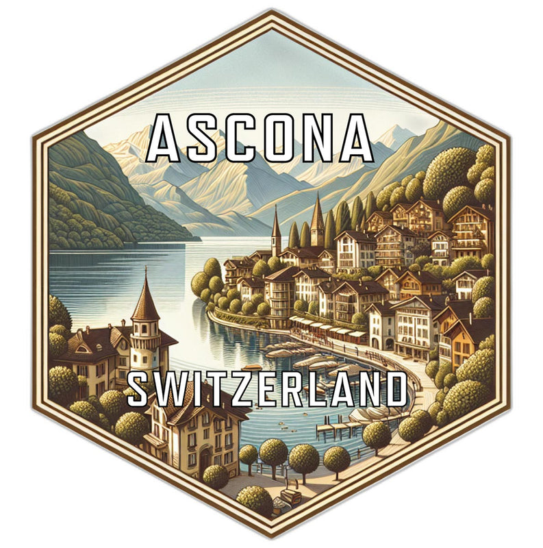 Ascona Switzerland Travel Destination Souvenir Vinyl Decal Sticker 4-Inch