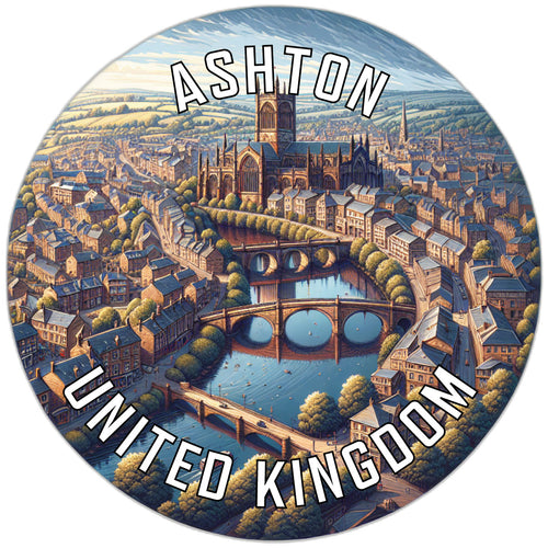 Ashton United Kingdom Souvenir Vinyl Decal Sticker 2-Inch