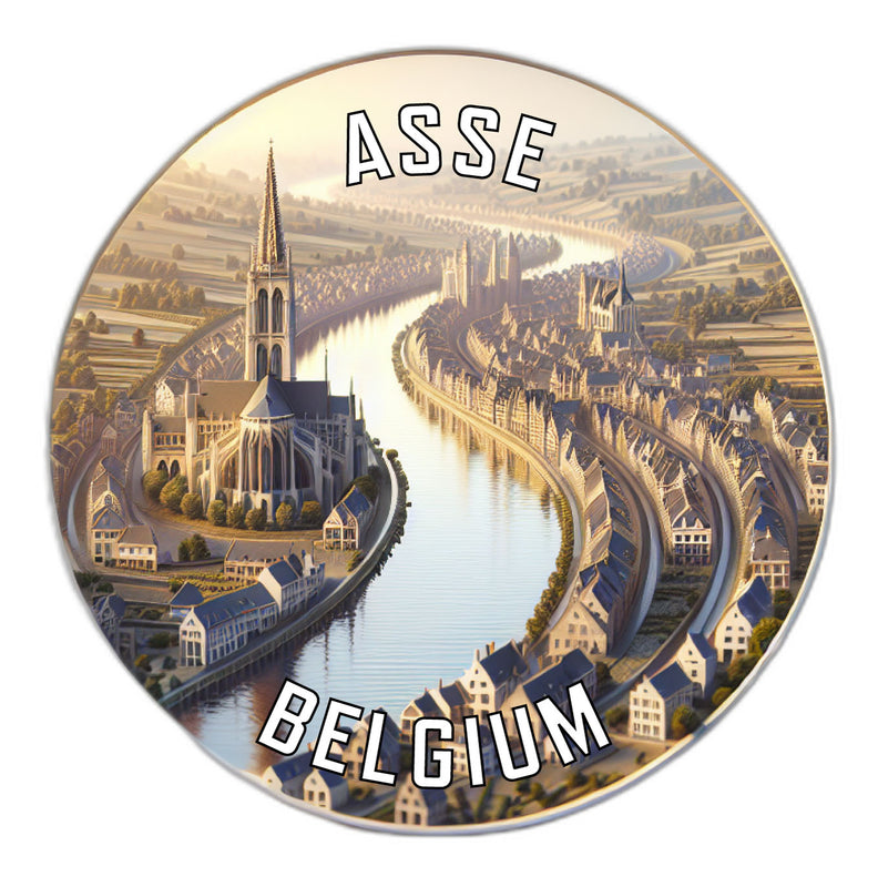 Asse Belgium Souvenir Vinyl Decal Sticker 2-Inch