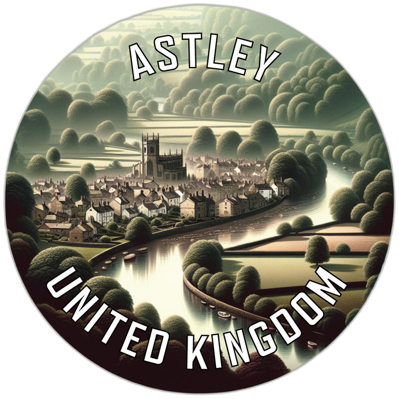 Astley United Kingdom Souvenir Die Cut Flat Magnet 2-Inch