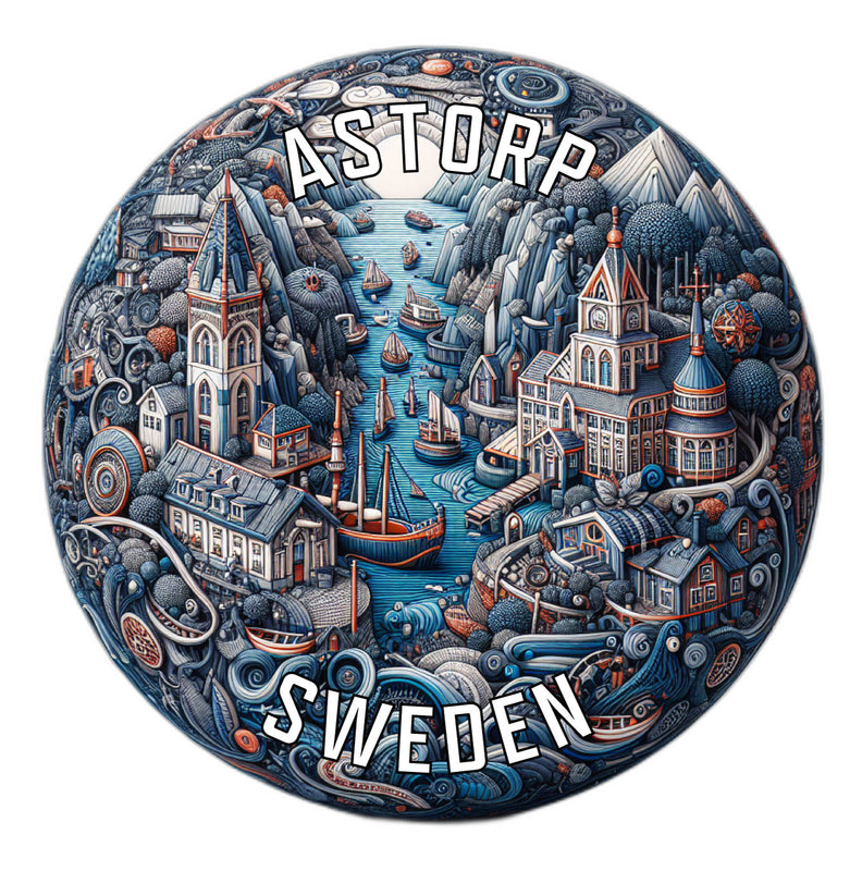 Astorp Sweden Souvenir Vinyl Decal Sticker 6-Inch