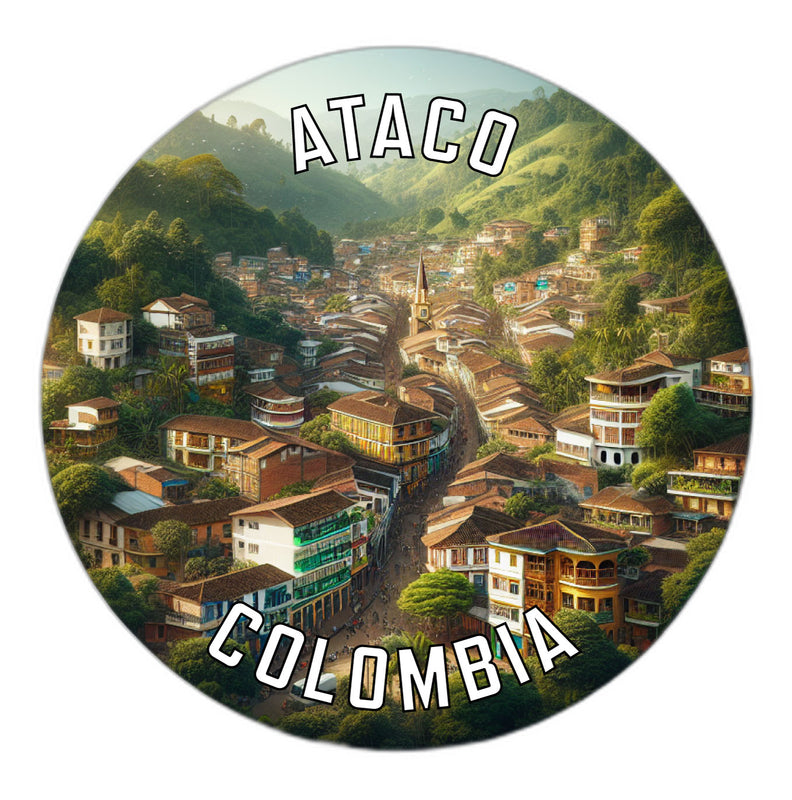 Ataco Colombia Souvenir Die Cut Flat Magnet 6-Inch