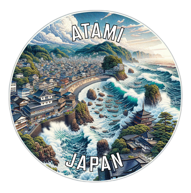 Atami Japan Souvenir Die Cut Flat Magnet 2-Inch