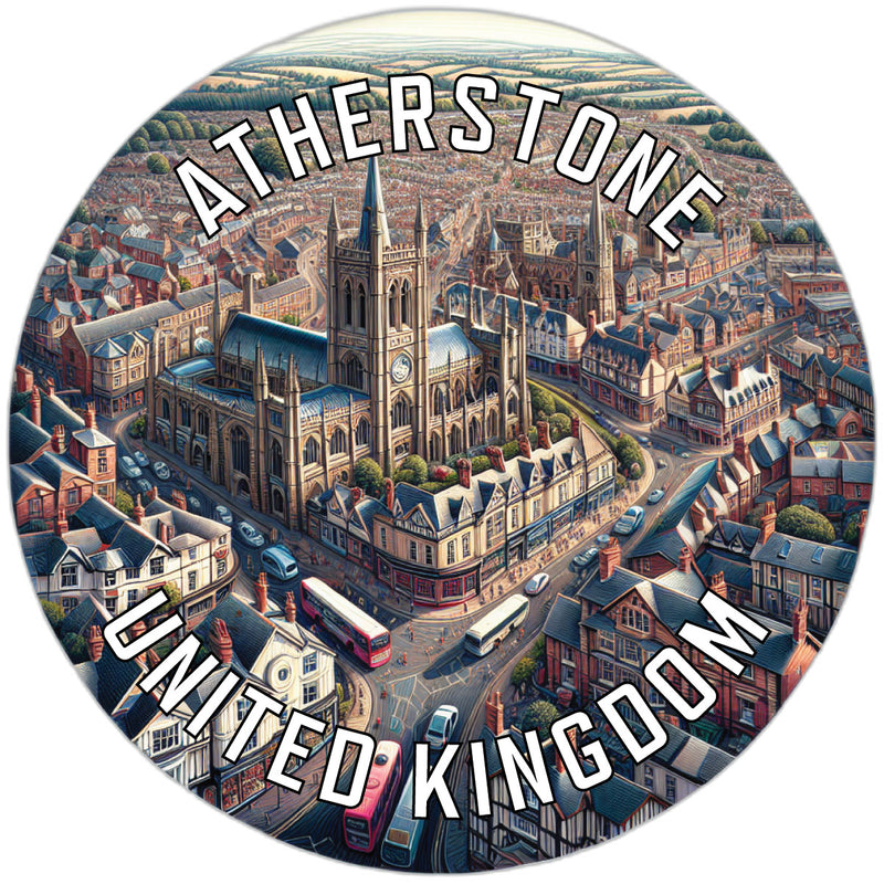 Atherstone United Kingdom Souvenir Die Cut Flat Magnet 2-Inch
