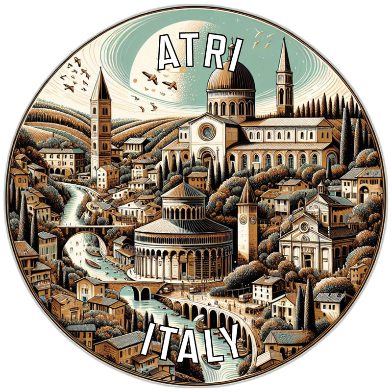Atri Italy Souvenir Die Cut Flat Magnet 2-Inch