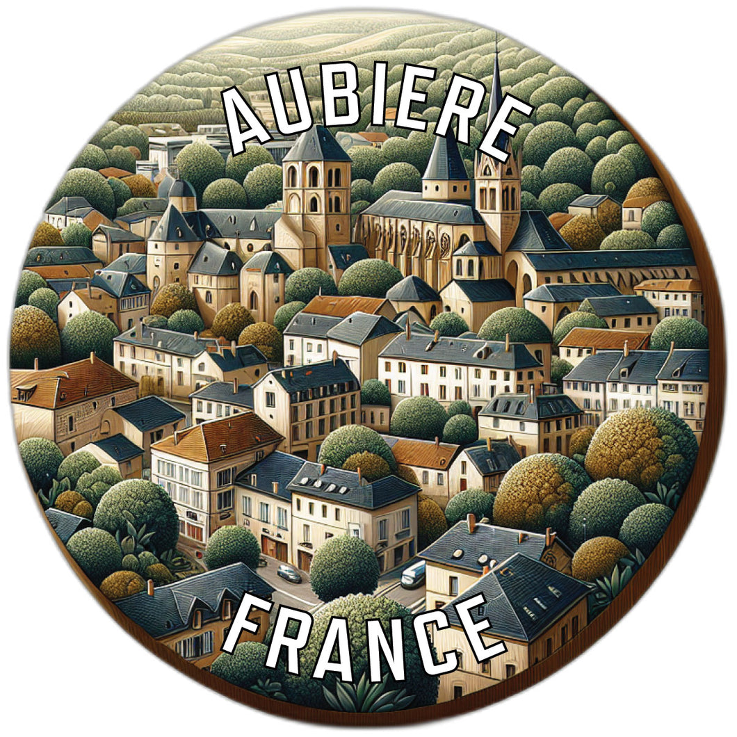 Aubiere France Souvenir Die Cut Flat Magnet 2-Inch