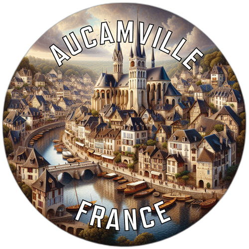 Aucamville France Souvenir Vinyl Decal Sticker 6-Inch