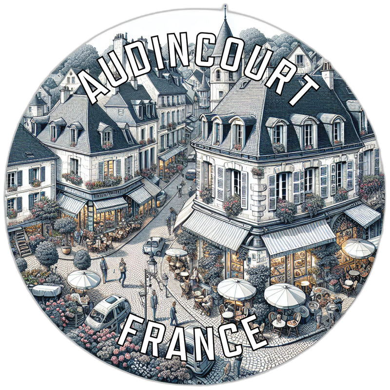 Audincourt France Souvenir Die Cut Flat Magnet 2-Inch