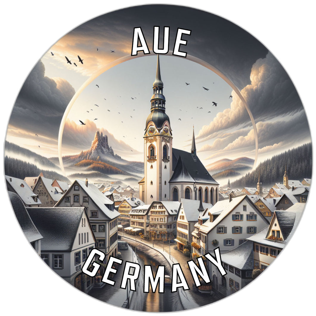 Aue Germany Souvenir Die Cut Flat Magnet 2-Inch