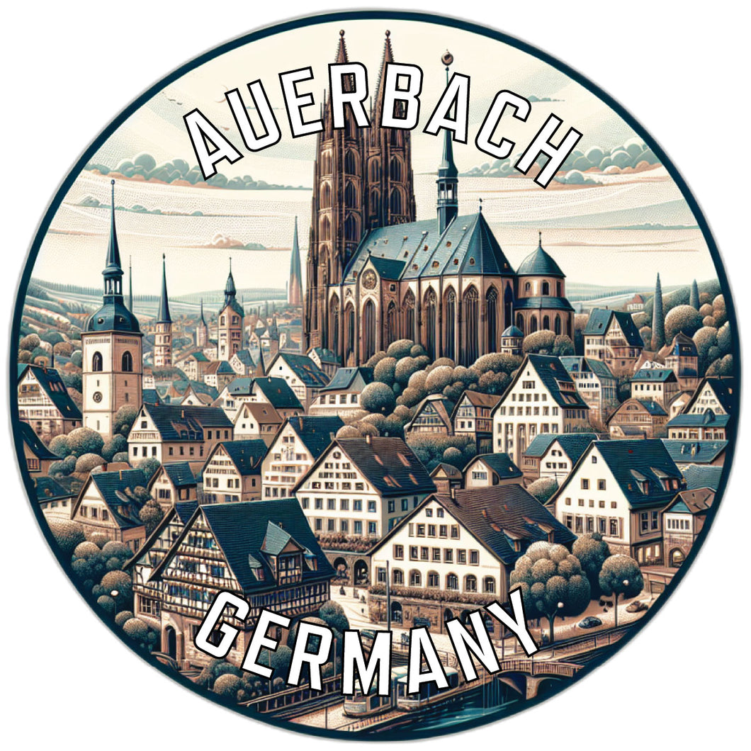 Auerbach Germany Souvenir Die Cut Flat Magnet 6-Inch