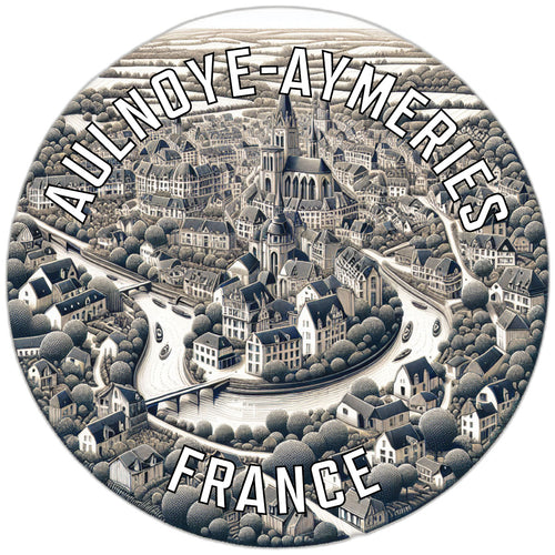 Aulnoye Aymeries France Souvenir Die Cut Flat Magnet 6-Inch
