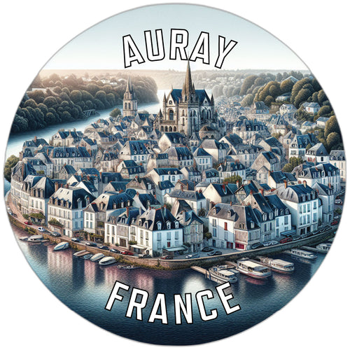 Auray France Souvenir Die Cut Flat Magnet 2-Inch