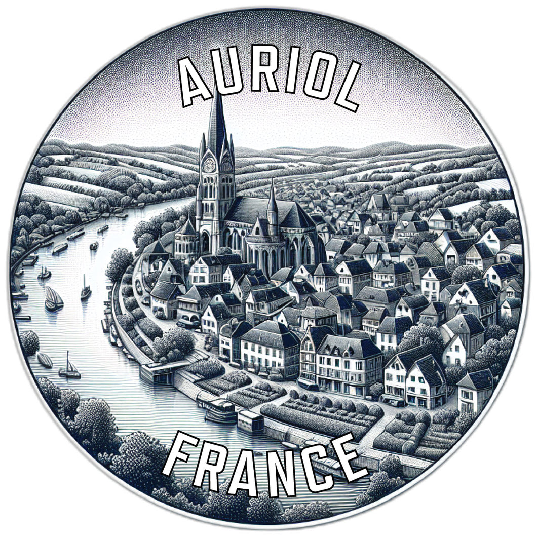 Auriol France Souvenir Die Cut Flat Magnet 6-Inch