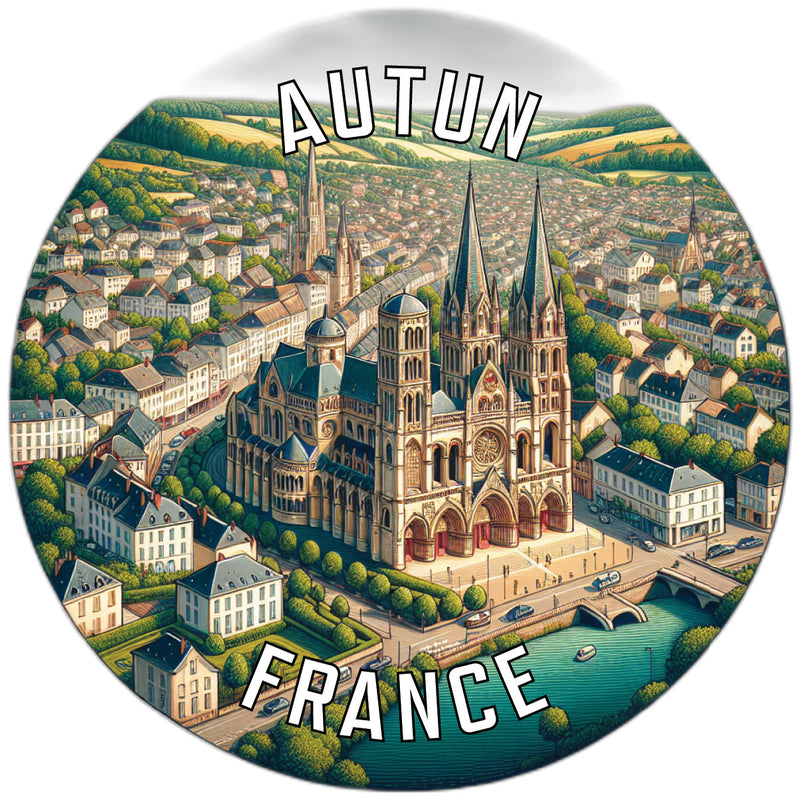 Autun France Souvenir Vinyl Decal Sticker 2-Inch