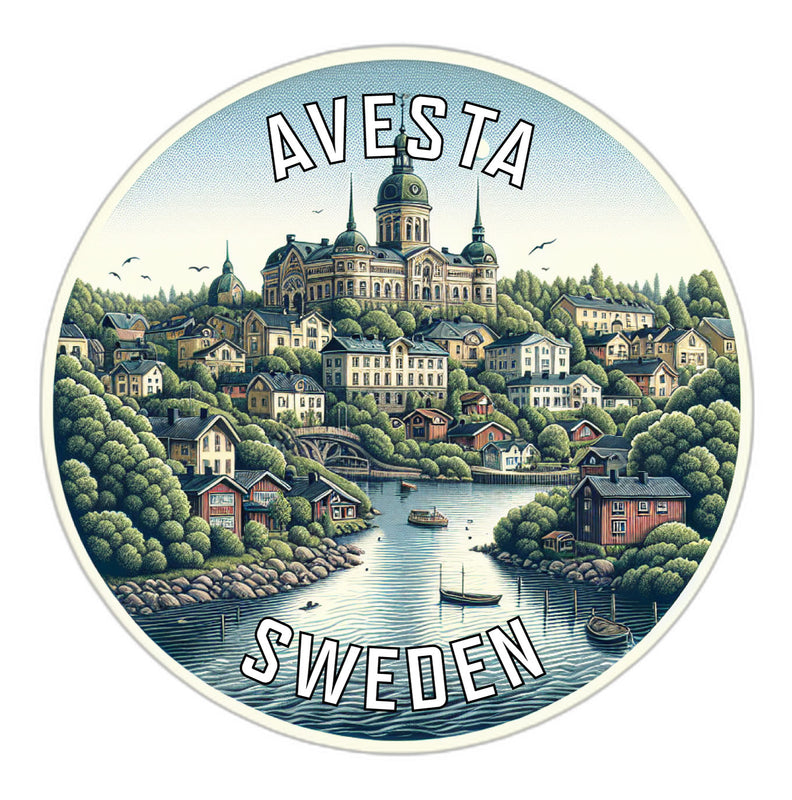 Avesta Sweden Souvenir Vinyl Decal Sticker 3-Inch