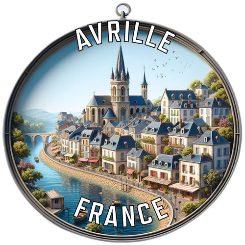 Avrille France Souvenir Die Cut Flat Magnet 6-Inch