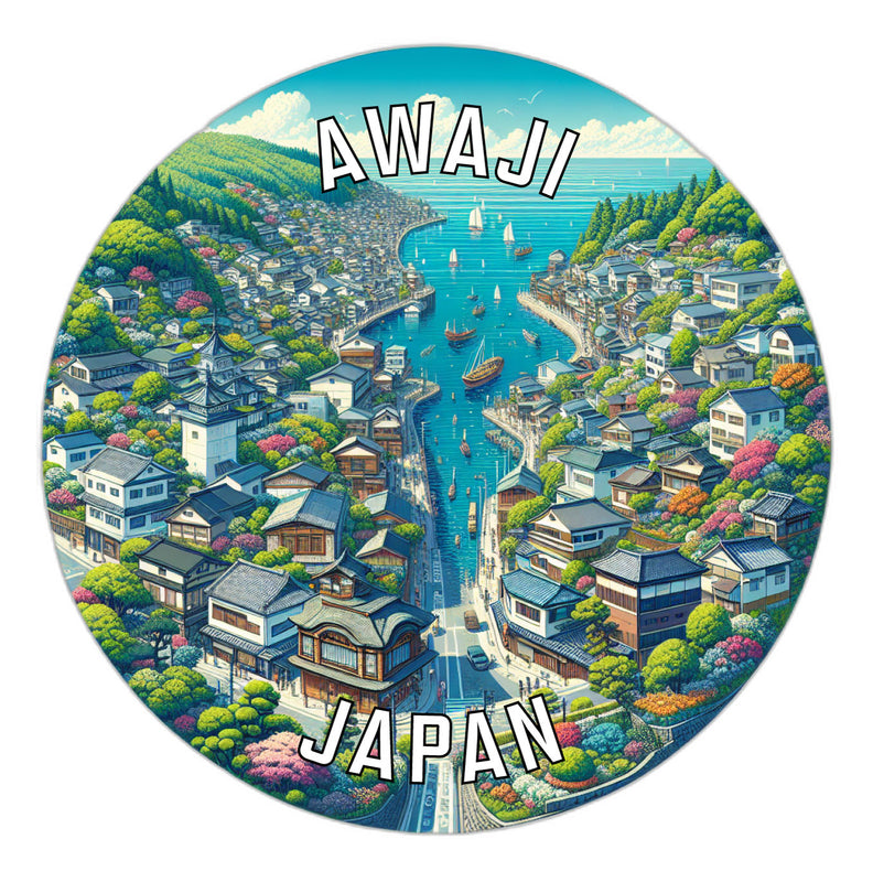 Awaji Japan Souvenir Vinyl Decal Sticker 2-Inch