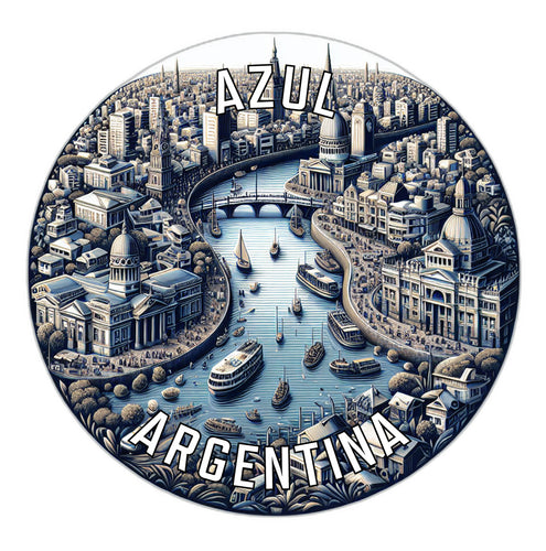 Azul Argentina Souvenir Vinyl Decal Sticker 3-Inch