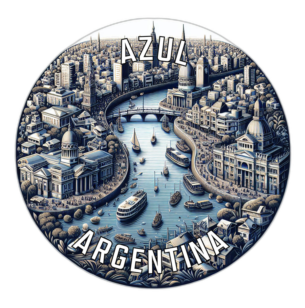 Azul Argentina Souvenir Vinyl Decal Sticker 3-Inch
