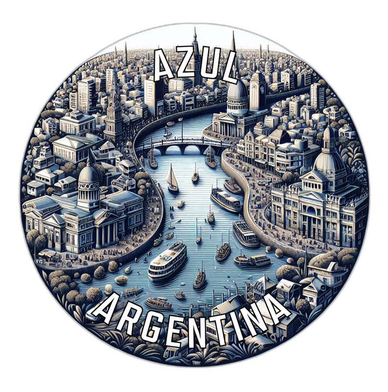 Azul Argentina Souvenir Die Cut Flat Magnet 2-Inch