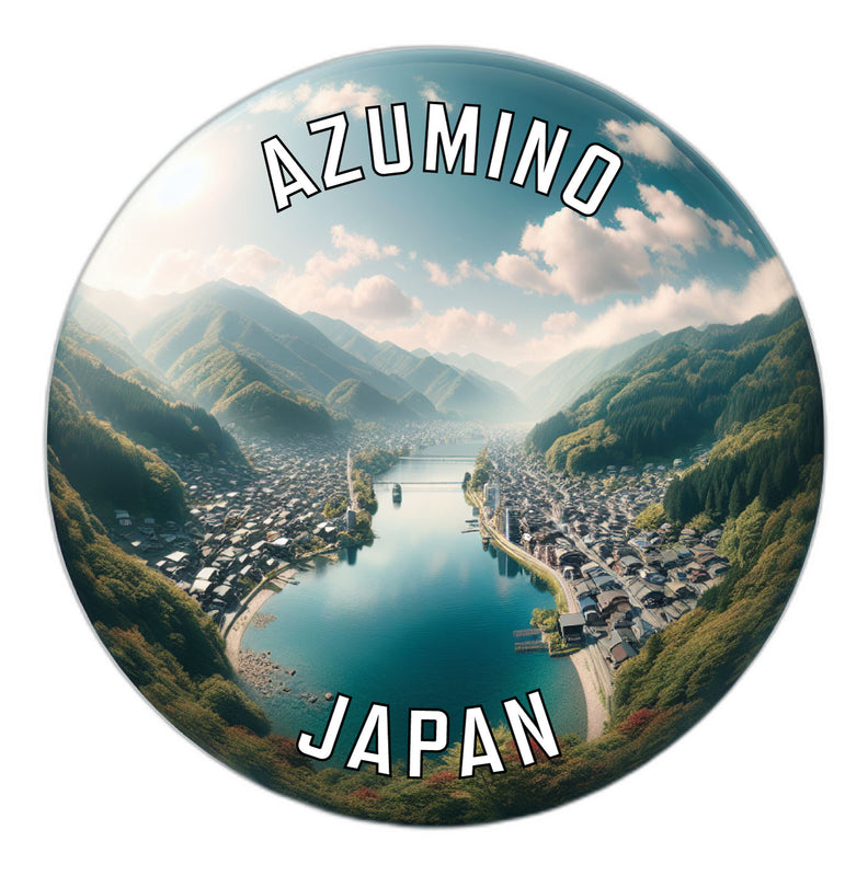 Azumino Japan Souvenir Die Cut Flat Magnet 2-Inch