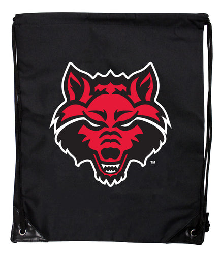 Arkansas State Officially Licensed Drawstring Backpack - Lightweight Cinch Bag with Team Logo 