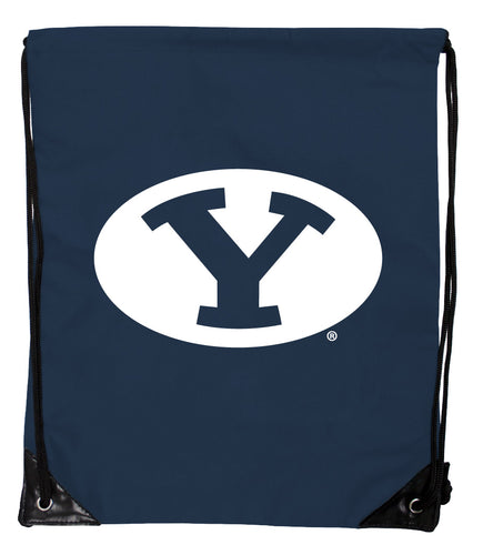 Brigham Young Cougars Officially Licensed Drawstring Backpack - Lightweight Cinch Bag with Team Logo 