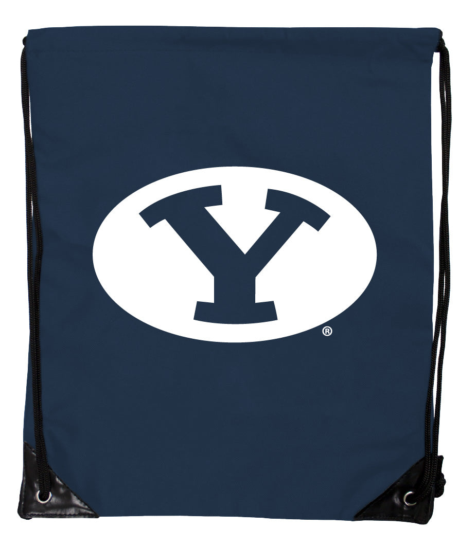 Brigham Young Cougars Officially Licensed Drawstring Backpack - Lightweight Cinch Bag with Team Logo 