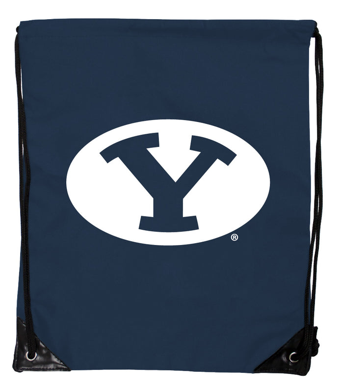 Brigham Young Cougars Officially Licensed Drawstring Backpack - Lightweight Cinch Bag with Team Logo 