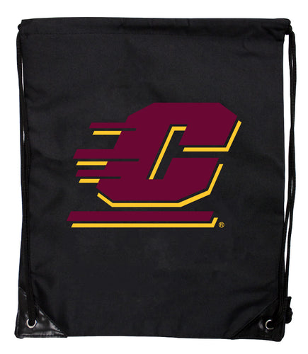 Central Michigan University Officially Licensed Drawstring Backpack - Lightweight Cinch Bag with Team Logo 