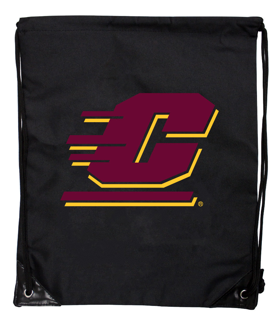 Central Michigan University Officially Licensed Drawstring Backpack - Lightweight Cinch Bag with Team Logo 