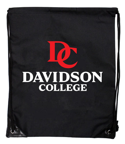 Davidson College Officially Licensed Drawstring Backpack - Lightweight Cinch Bag with Team Logo 