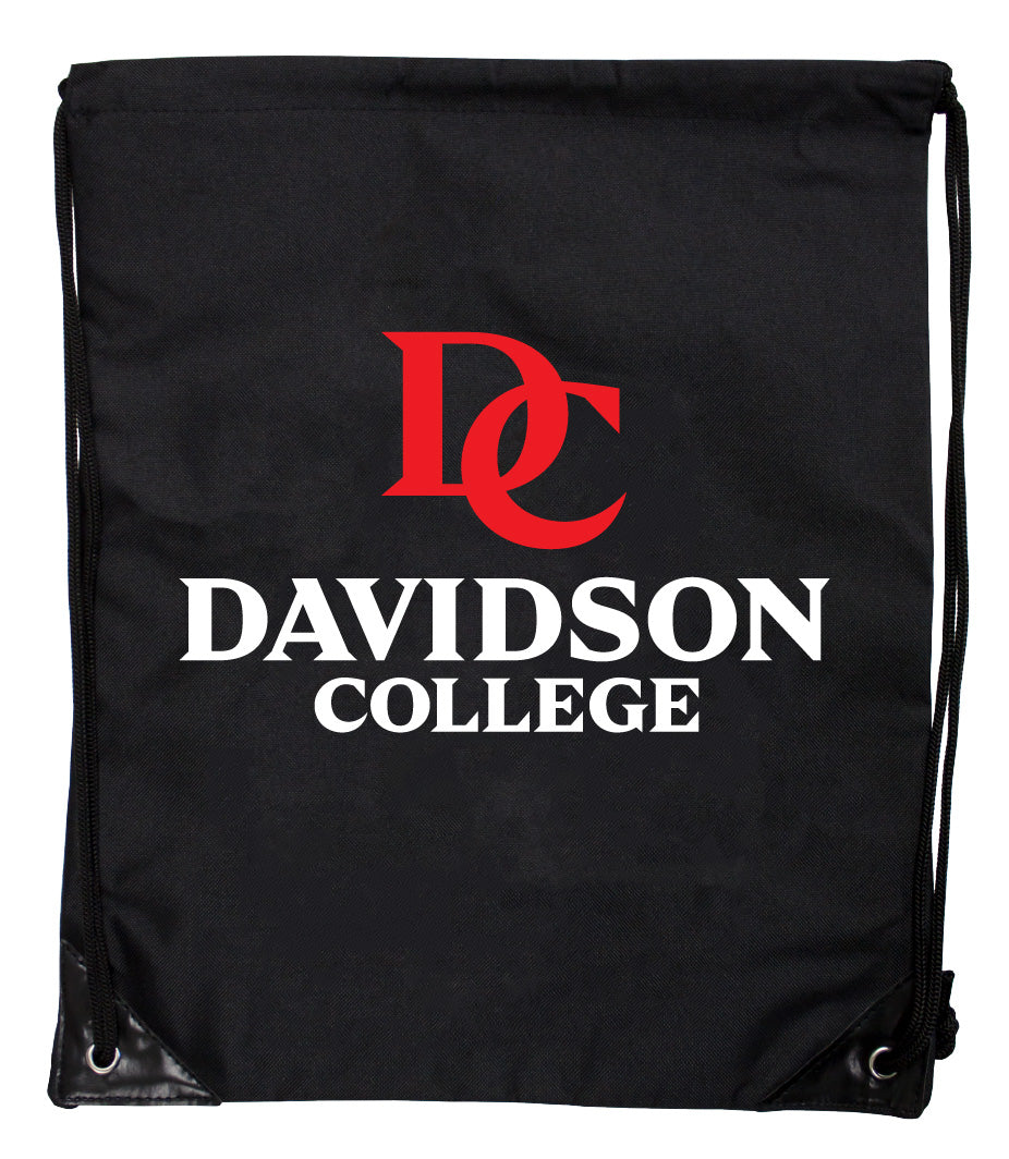 Davidson College Officially Licensed Drawstring Backpack - Lightweight Cinch Bag with Team Logo 
