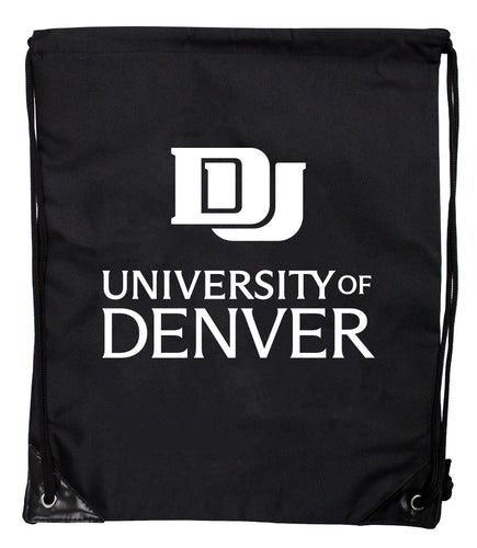University of Denver Pioneers Officially Licensed Drawstring Backpack - Lightweight Cinch Bag with Team Logo 